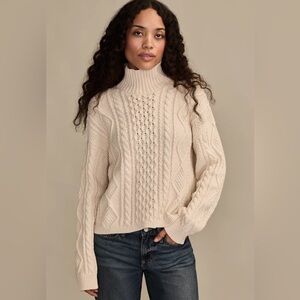 NWT Lucky Brand‎ Cable Turtle Neck Sweater